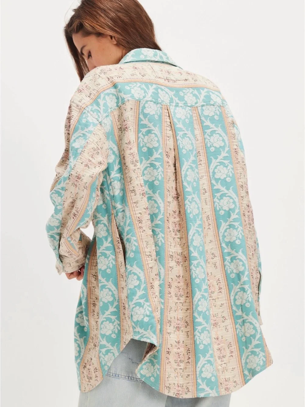 Free People Wonderland fog Jacquard Shirt